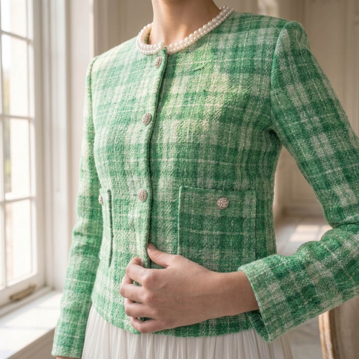 Sage Green Tweed Jacket