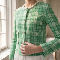 Sage Green Tweed Jacket thumbnail 2
