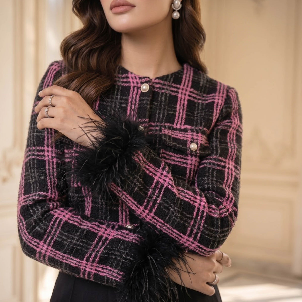 Audrey Black Tweed Jacket