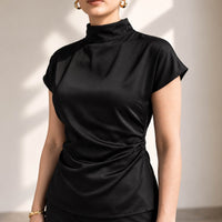 The Juliet Satin Set in Black thumbnail 4