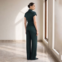 Juliet Teal Satin Co-ord Set thumbnail 2